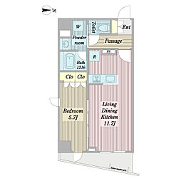 (仮称)南台TY計画 1LDKの間取図画像