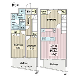 (仮称)南台TY計画 3LDKの間取図画像