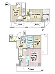 間取図画像 2SLDK