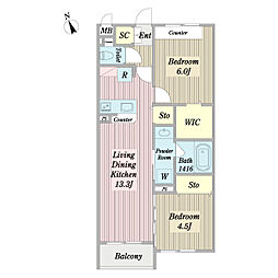 間取図画像 2LDK