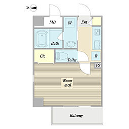 ＭＩＫＩ 2階1Kの間取り