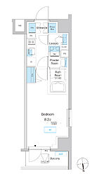 プレディアコート小岩 1Kの間取図画像