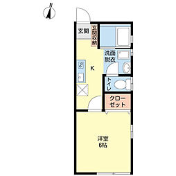 小岩ハウス 1Kの間取図画像