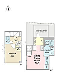 ソラシアレジデンス文京江戸川橋 1LDKの間取図画像
