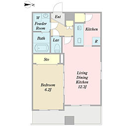 ａｕｒｏｒａ 8階1LDKの間取り