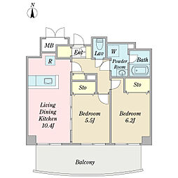 間取図画像 2LDK