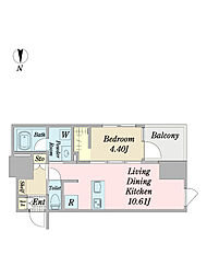 GrandirKameido 1LDKの間取図画像
