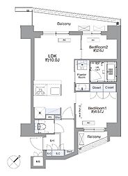 SS.FLAT平井 2LDKの間取図画像