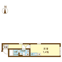 レプレ大島 ワンルームの間取図画像