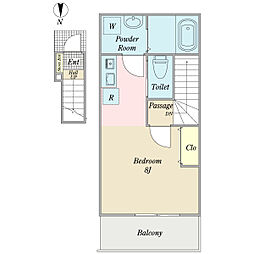 STAGE鎌倉 ワンルームの間取図画像