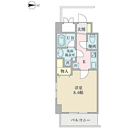 MMヒルズプレイスヨコハマ 1Kの間取図画像