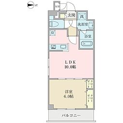 サザン湘南 1LDKの間取図画像