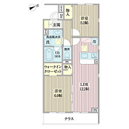 芥川ビル 2LDKの間取図画像