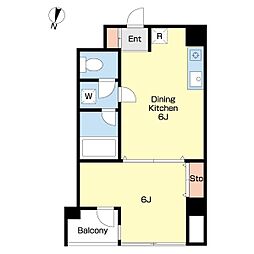 サンハロー東神奈川駅前 1DKの間取図画像