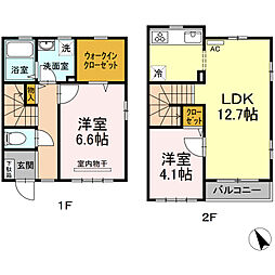 フォレストコート 2LDKの間取図画像