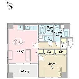 Espoir 1LDKの間取図画像