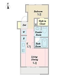 ラシーネ井の頭 1LDKの間取図画像