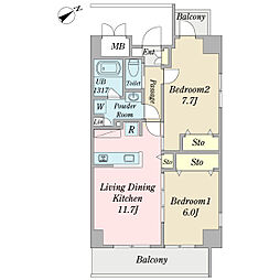 間取図画像 2LDK