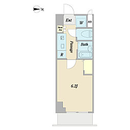 プロシード三田 1Kの間取図画像