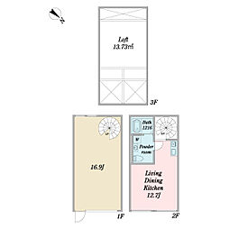 Mechanic's Base Shinagawa 1SLDKの間取図画像