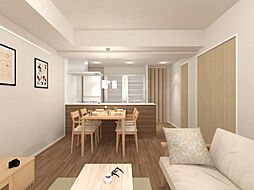 ＬＡＴＴＩＣＥ東松戸 0603 6階2LDKのリビング/ダイニング