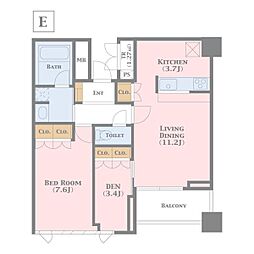アルフレンテ 1LDKの間取図画像