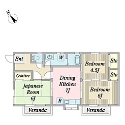 梨花 3DKの間取図画像