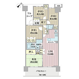 グランマークス東松戸 4LDKの間取図画像