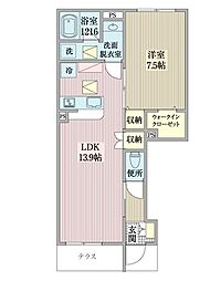 MaisonLupinus 1LDKの間取図画像