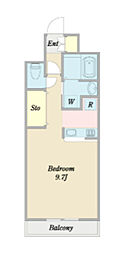 東洋コーポレーション緑が丘ビルSKM ワンルームの間取図画像