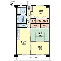 ルネスリヴェール 3LDKの間取図画像