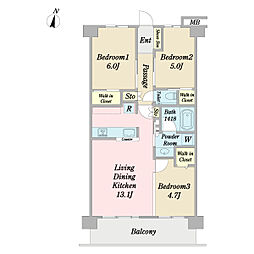 間取図画像 3LDK