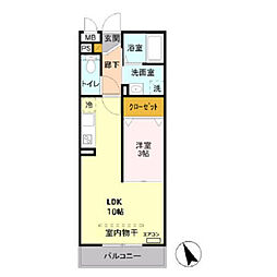 roidel'ours 1LDKの間取図画像