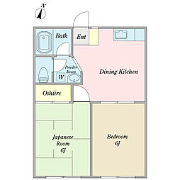 ウインキャッスル 2DKの間取図画像