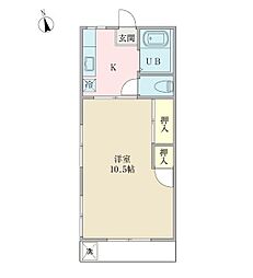 ハイツ川口A 1Kの間取図画像