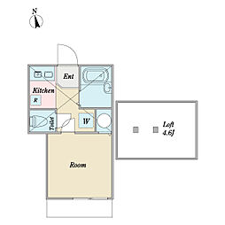 ＨＩＲＯ−ＣＯＯＰ 1階1Kの間取り