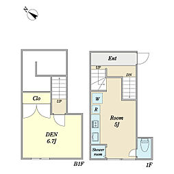 Ｓｉｎｃｅｒｅ　Ｌ 1階ワンルームの間取り