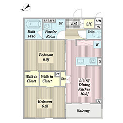 L'Excellence M 2LDKの間取図画像