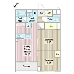 L'Excellence M 2LDKの間取図画像