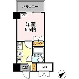 コンフォール小泉 1Kの間取図画像
