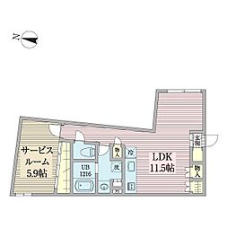 スペックレジデンス大森北 1LDKの間取図画像