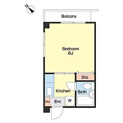 メゾン・ド・ルメード 1Kの間取図画像