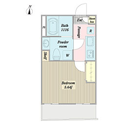STRIPES 大森 1Kの間取図画像