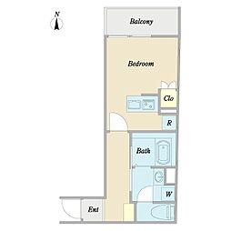 (仮称)大田区西蒲田4丁目計画 1Kの間取図画像