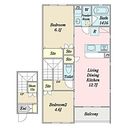 間取図画像 2LDK