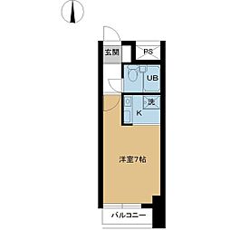 タイムズプラザ 1Kの間取図画像