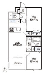リーフガーデン浦安 2LDKの間取図画像