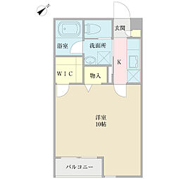 プライム1 1Kの間取図画像