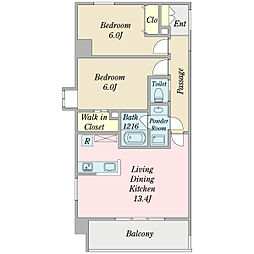 間取図画像 2LDK