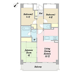 サニープレイス中山 3LDKの間取図画像